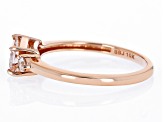 Peach Morganite 10k Rose Gold Ring 0.92ctw