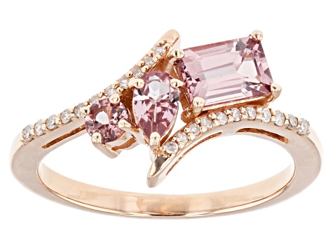 Pink Color Shift Garnet 10k Rose Gold Ring 1.00ctw