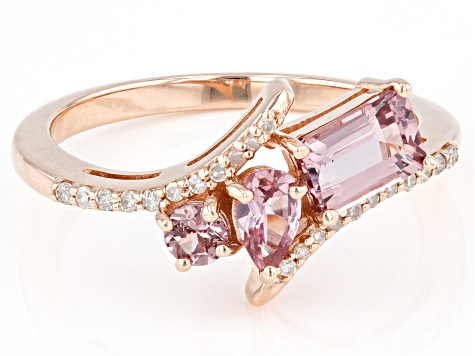 Pink Color Shift Garnet 10k Rose Gold Ring 1.00ctw - TCG260 Pink Color Shift Garnet 10k Rose Gold Ring 1.00ctw - TCG260