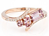 Pink Color Shift Garnet 10k Rose Gold Ring 1.00ctw