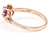 Pink Color Shift Garnet 10k Rose Gold Ring 1.00ctw