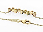 Multi Color Sapphire 10k Yellow Gold 18" Necklace 0.99ctw