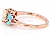 White Ethiopian Opal 10k Rose Gold Ring 0.59ctw