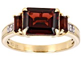 Red Garnet 10k Yellow Gold Ring 2.94ctw