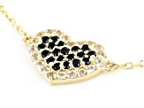 Black Spinel 10k Yellow Gold Anklet 0.18ctw