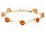 Orange Fire Opal 10k Yellow Gold Paperclip Chain Bracelet 3.60ctw