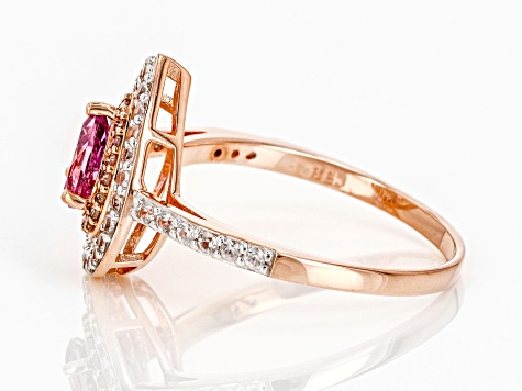 Pink Color Shift Garnet 10k Rose Gold Ring 0.89ctw - TCG287