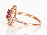 Pink Color Shift Garnet 10k Rose Gold Ring 0.89ctw