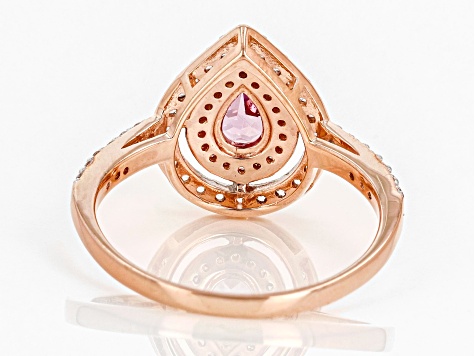 Pink Color Shift Garnet 10k Rose Gold Ring 0.89ctw