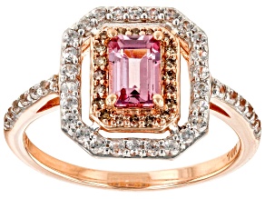 Pink Color Shift Garnet 10k Rose Gold Ring 1.18ctw