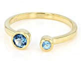 London Blue Topaz 10k Yellow Gold Ring 0.36ctw
