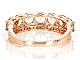 Peach Morganite 10k Rose Gold Band Ring 1.42ctw
