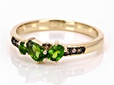 Green Chrome Diopside 10k Yellow Gold Ring 0.49ctw