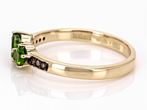 Green Chrome Diopside 10k Yellow Gold Ring 0.49ctw