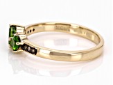 Green Chrome Diopside 10k Yellow Gold Ring 0.49ctw