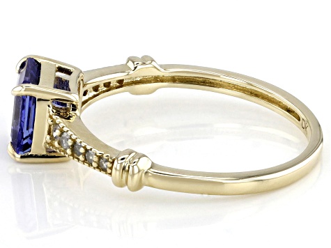 Blue Tanzanite 10k Yellow Gold Ring 1.19ctw - TCG308 | JTV