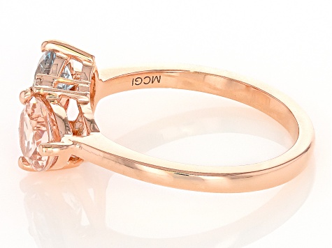 Peach Morganite 10k Rose Gold Ring 1.40ctw