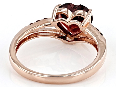 Red Garnet 10k Rose Gold Ring 1.77ctw