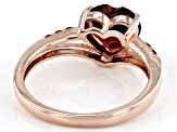 Red Garnet 10k Rose Gold Ring 1.77ctw