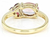 Peach Morganite 10k Yellow Gold Ring 1.14ctw