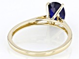 Blue Mahaleo® Sapphire 14k Yellow Gold Ring 1.44ct