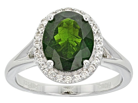 Green Chrome Diopside Sterling Silver Ring 2.48ctw - TEH337 | JTV.com