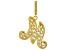 18k Yellow Gold Over Silver Initial "M" Charm