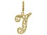 18k Gold Over Silver Initial "J" Charm