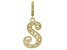 18k Gold Over Silver Initial "S" Charm