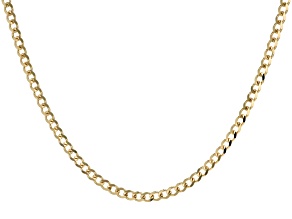 18k Gold Over Silver 3mm Cuban 24" Chain