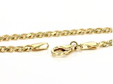 18k Yellow Gold Over Silver 3mm Cuban 24" Chain