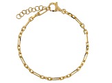 18k Yellow Gold Over Sterling Silver Bracelets Set of 3