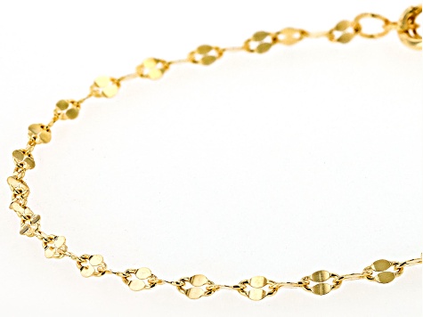 18k Yellow Gold Over Sterling Silver Bracelets Set of 3