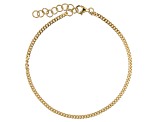 18k Yellow Gold Over Sterling Silver Bracelets Set of 3