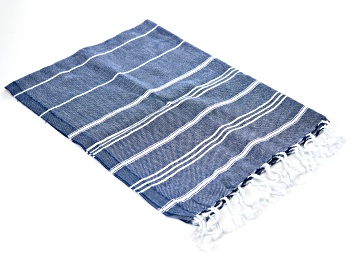 Picture of Artisan Collection of Turkey™ Dark Blue Peshtemal Hand Towel