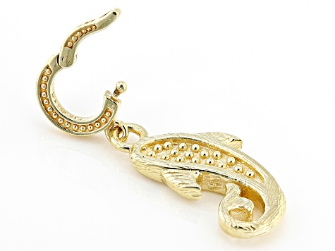18k Yellow Gold Over Sterling Silver Koi Fish Enhancer Charm