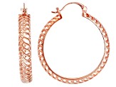 Copper Hoop Open Design Earrings