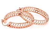 Copper Hoop Open Design Earrings
