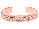 Copper Textured Men's Cuff Bracelet