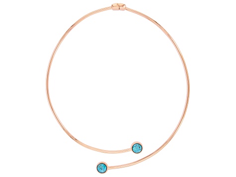 Timna Jewelry Collection™ Blue Turquoise Copper Collar Necklace