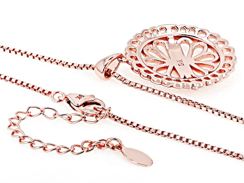 Copper Flower Pendant With Chain