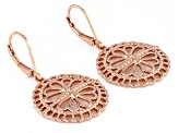 Copper Flower Dangle Earrings