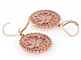 Copper Flower Dangle Earrings