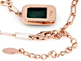 Malachite Copper Paperclip Chain Necklace