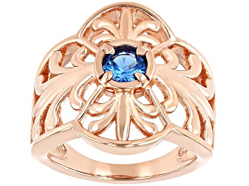 Picture of Blue Lab Created Spinel Copper Ring