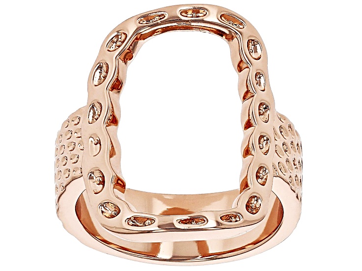 Open Design Copper Hammered Ring