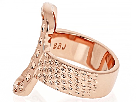 Open Design Copper Hammered Ring