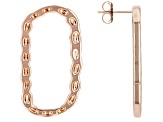 Open Design Copper Hammered Earrings