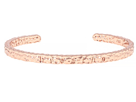 "Breathe" Hammered Copper Cuff Bracelet