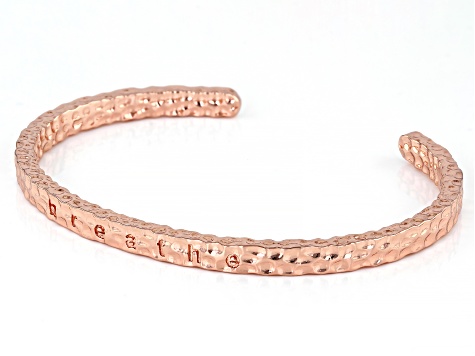 "Breathe" Hammered Copper Cuff Bracelet